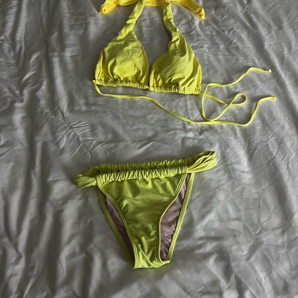 WORN ONCE Salero Swim Yellow Curtain Cheeky Bikini Bottom from Pacsun - Picture 3 of 8